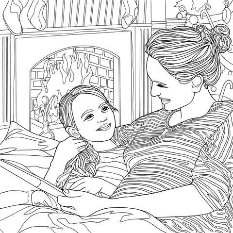 Warm Parent - Child Reading Time