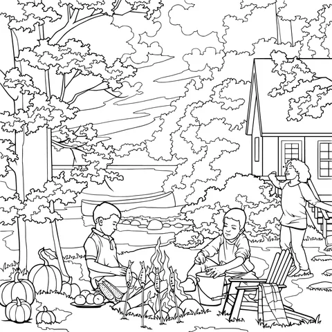 Autumn Outdoor Camping Time