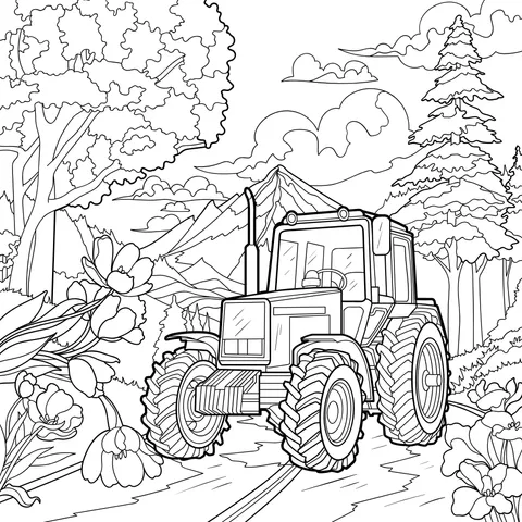 Tractor on a Country Path