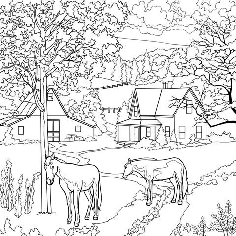 Rural Autumn Pasture Scene