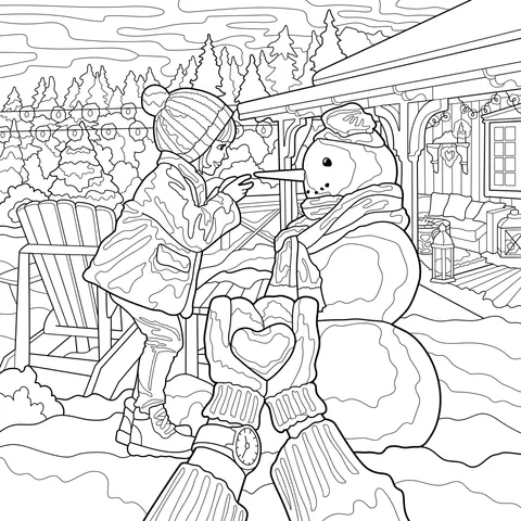 Snow - man Building Time in Winter