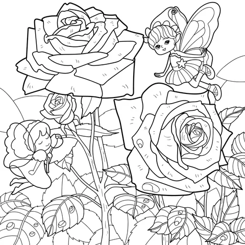Roses and Flower Fairies