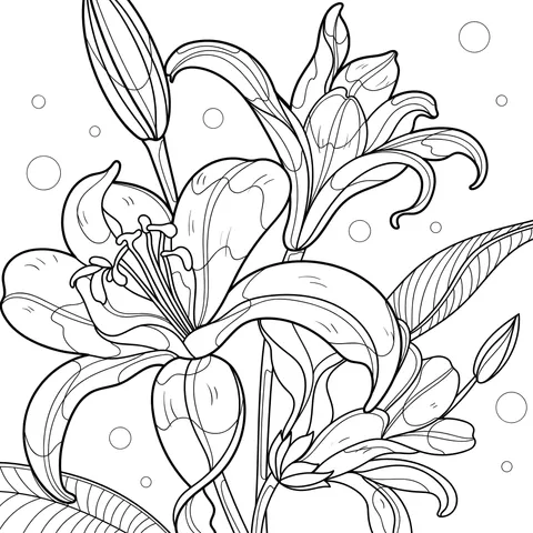 Lilies in the Night Sky