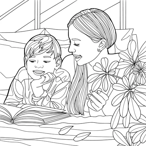 Mother - child reading time