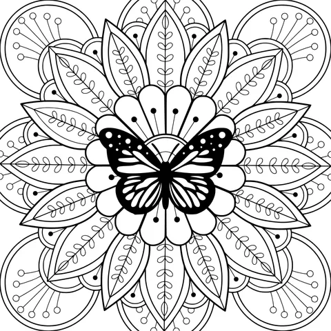 Butterfly Mandala Pattern