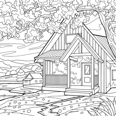乡村小屋风景