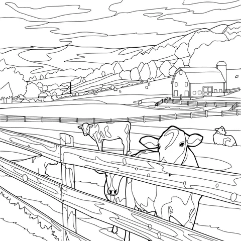 Rural pastoral scenery