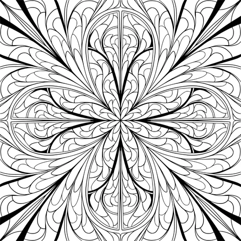 Gorgeous and colorful symmetrical pattern