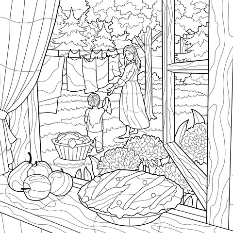 Warm daily life by the window
