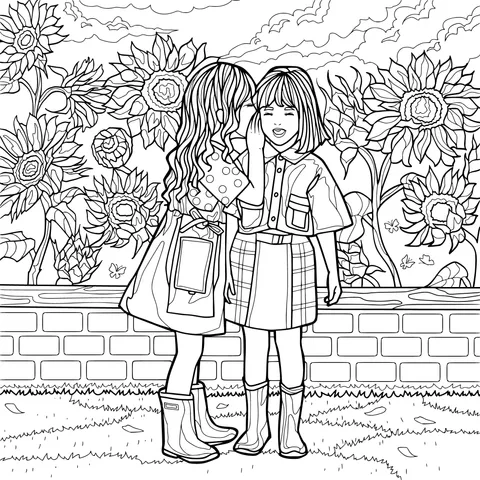 Whispers beside Sunflowers