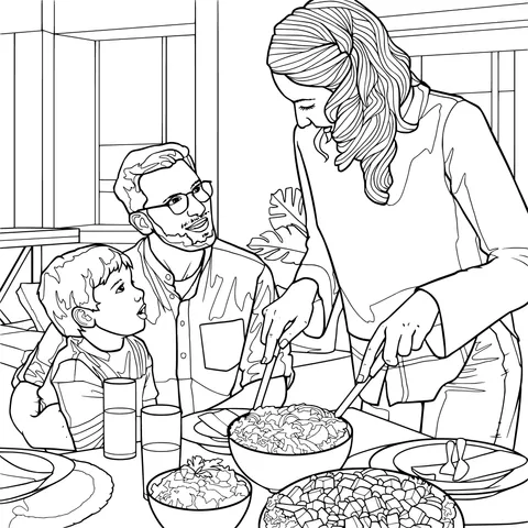 Family meal time
