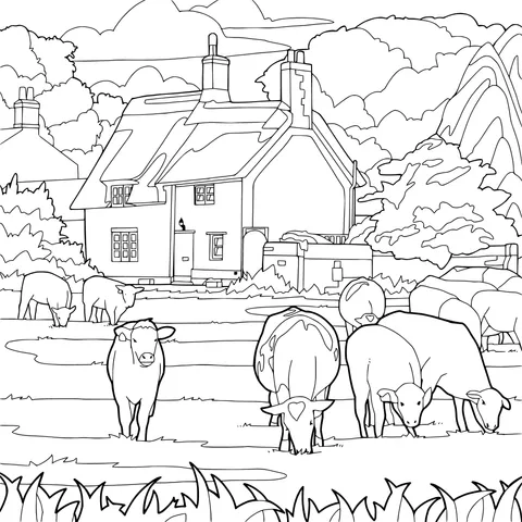 Rural pasture scene