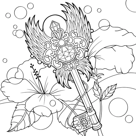 Dreamy Magic Wand and Flowers