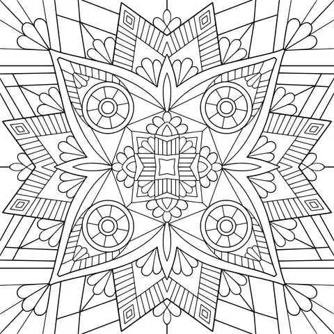 Colorful Geometric Mandala Pattern