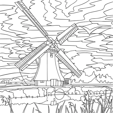 Windmill at Sunset