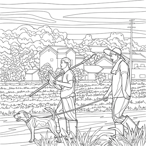 Work and Stroll in the Countryside