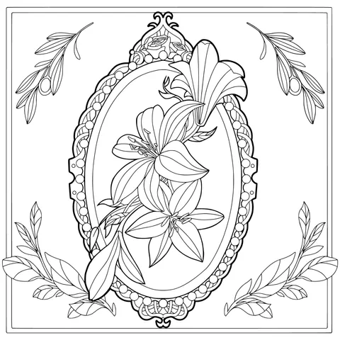 Vintage - style Lily Decorative Pattern