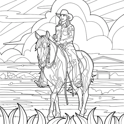 A Cowboy on Horseback