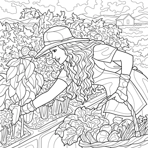 Female farmer in the field