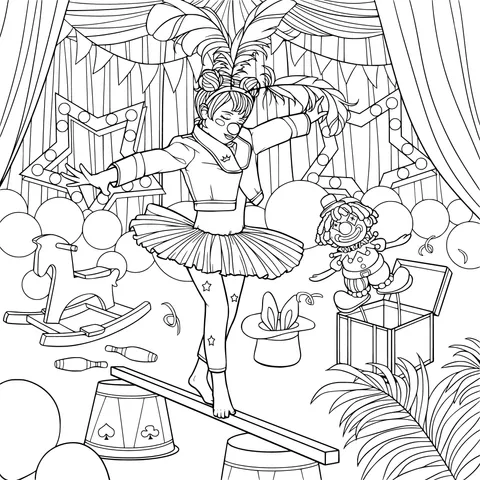 Tightrope Walker in the Circus
