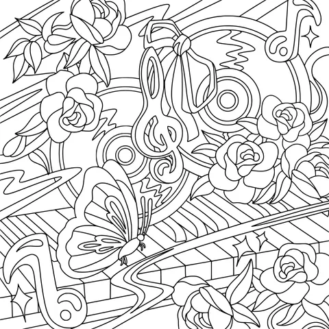 A Dreamy Combination of Music and Flowers
