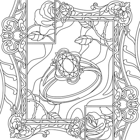 珠宝装饰插画