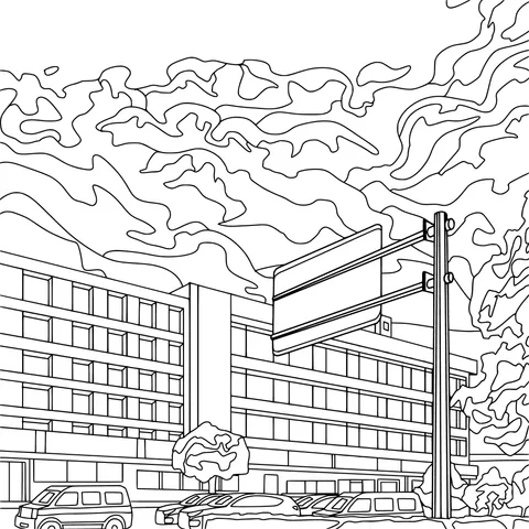 Urban Buildings and Sky Landscape