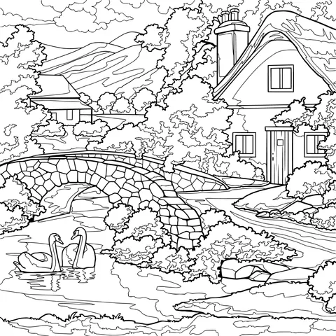 Beautiful Springtime Rural Scenery