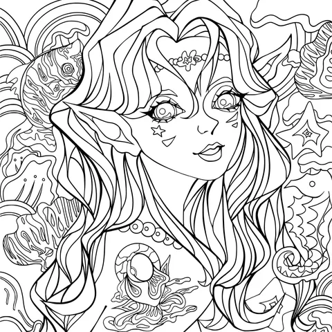 Fantasy Underwater Elf - like Girl