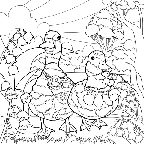 Ducks in the Garden