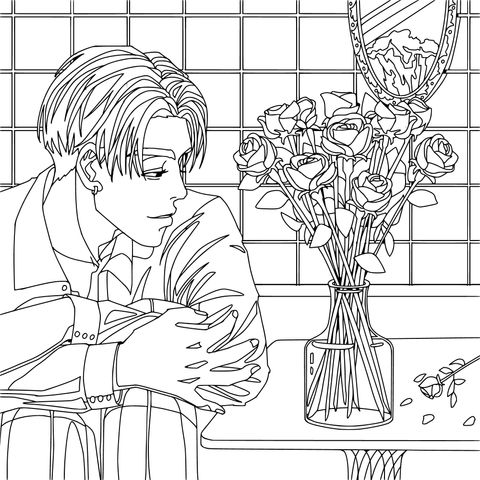 Hombre en Pensamiento y Rosas