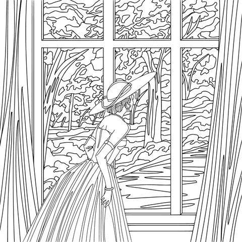 Vintage Lady by the Window
