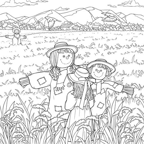 田野中的稻草人