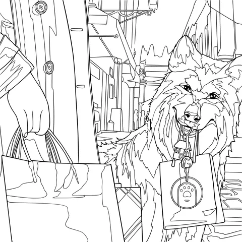Shopping Time with the Dog
