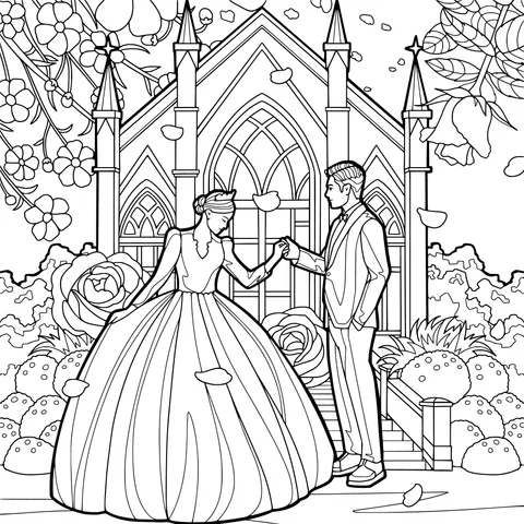 Romantic Dance Steps in Front of the Church