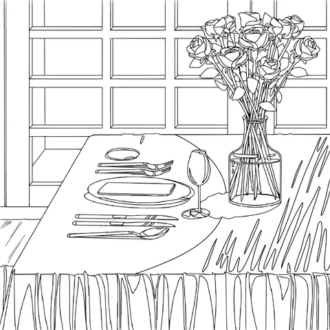 Romantic Table Setting by the Window