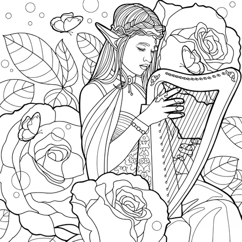 The Fairy Playing the Harp