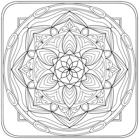 Colorful Geometric Mandala Pattern