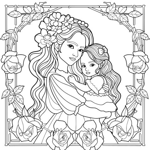 母女温馨相拥