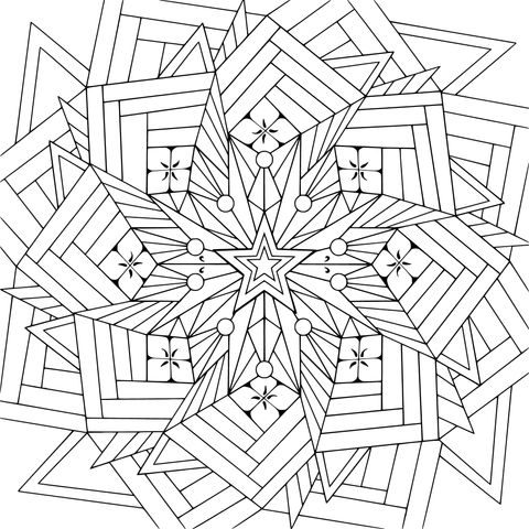 多彩几何星形图案