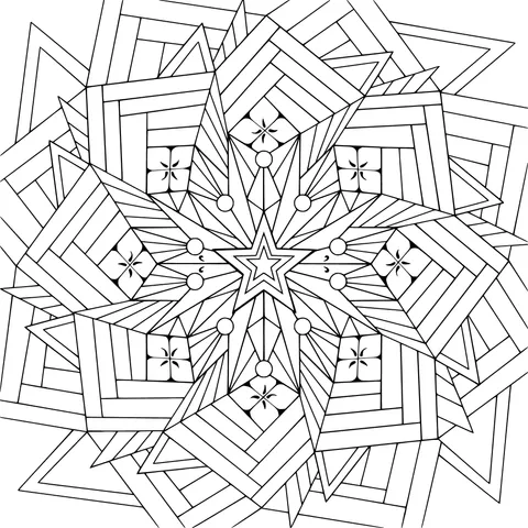 Colorful Geometric Star Pattern