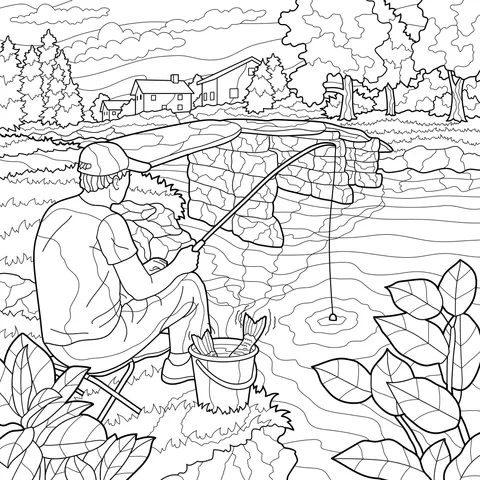 Angler by the River