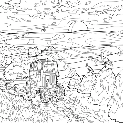 Harvest Scene in the Countryside