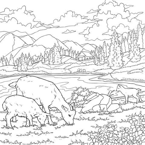 Mountain Pasture Scene
