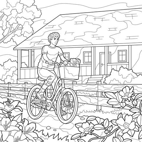 The Person Returning by Bicycle