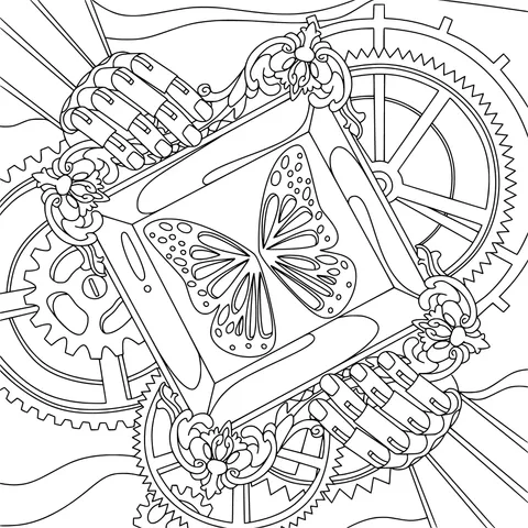 A Fantastic Combination of Machinery and Butterfly