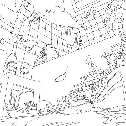 Fantastic Underwater and Indoor Scene