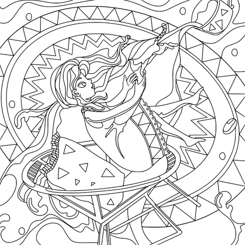 Girl on a Fantasy Chair