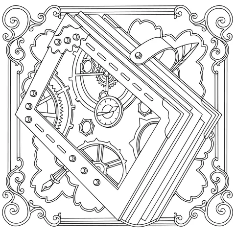 Steampunk - style Book Illustration