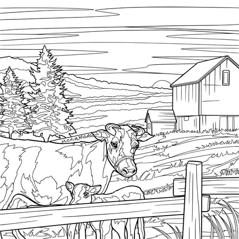 Idyllic pastoral scene